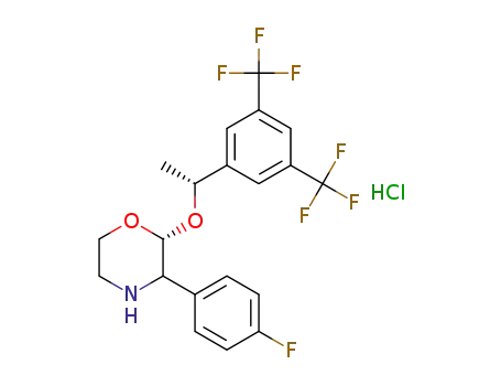 [2R-[2α(R*),3α]]-2-[1-[3,5-bis(trifluoromethyl)phenyl]ethoxy]-3-(4-fluorophenyl)morpholine hydrochloride