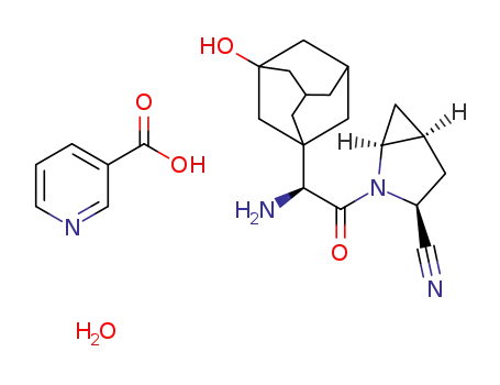 [(1S,3S,5S)-2-[(2S)-2-amino-2-(3-hydroxy-1-adamantyl)acetyl]-2-azabicyclo[3.1.0]hexane-3-carbonitrile] nicotinate monohydrate