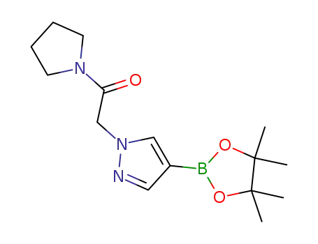 1-(pyrrolidin-1-yl)-2-(4-(4,4,5,5-tetramethyl-1,3,2- dioxaborolan-2-yl)-1H-pyrazol-1-yl)ethan-1-one