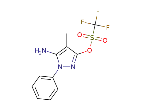 5-amino-4-methyl-1-phenyl-1H-pyrazol-3-yl trifluoromethane sulfonate