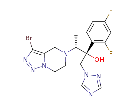 (2R, 3R)-3-(3-bromo-6,7-dihydro-[1,2,3]triazolo[1,5-a]pyrazin-5(4H)-yl)-2-(2,4-difluorophenyl)-1-(1H-1,2,4-triazol-1-yl)butan-2-ol