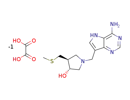 (3R,4S)-1-((4-amino-5H-pyrrolo[3,2-d]pyrimidin-7-yl)methyl)-4-((methylthio)methyl)pyrrolidin-3-ol oxalate