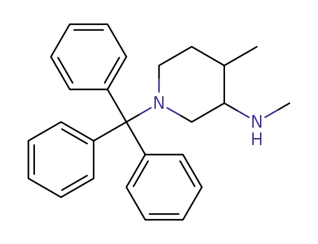 1-triryI-N,4-dimethylpiperidin-3-amine