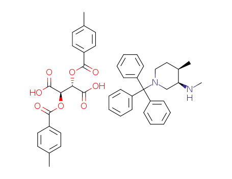 (3R,4R)-1-trityl-N,4-dimethylpiperidin-3-amine di-p-toluyl-D-tartaric acid salt