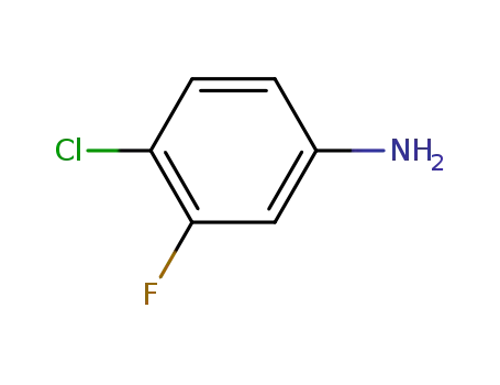 Molecular Structure of 367-22-6 (4-Chloro-3-fluoroaniline)