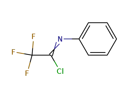 Molecular Structure of 61881-19-4 (2,2,2-Trifluoro-N-phenylacetimidoyl Chloride)