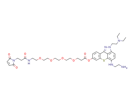 ledoxantrone 3-[2-[2-[2-[2-[3-(2,5-dioxopyrol-1-ylo)propanoylamine]ethoxy]ethoxy]ethoxy]ethoxy]propanate