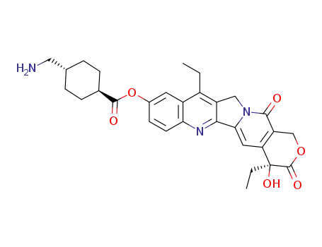 4,11-diethyl-4-hydroxy-3,14-dioxo-3,4,12,14-tetrahydro-1H-pyrano[3',4':6,7]indolizino[1,2-b]quinolin-9-yl (S)-4-(aminomethyl)cyclohexanecarboxylate