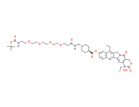 (S)-4,11-diethyl-4-hydroxy-3,14-dioxo-3,4,12,14-tetrahydro-1H-pyrano[3',4':6,7]indolizino[1,2-b]quinolin-9-yl 4-(21,21-dimethyl-3,19-dioxo-6,9,12,15,20-pentaoxa-2,18-diazadocosyl)cyclohexanecarboxylate