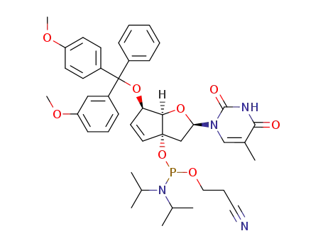 {3'-O-[(2-cyanoethoxy)(diisopropylamino)phosphanyl]-5'-O-(4,4'-dimethoxytriphenyl)methyl-2'-deoxy-3',5'-etheno-β-D-ribofuranosyl}thymine