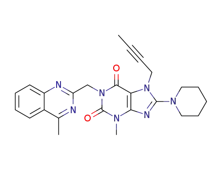 7-(but-2-ynyl)-3-methyl-1-((4-methylquinazolin-2-yl)methyl)-8-(piperidin-1-yl)-1H-purine-2,6(3H,7H)-dione