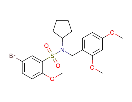 5-bromo-N-cyclopentyl-N-(2,4-dimethoxybenzyl)-2-methoxybenzenesulfonamide