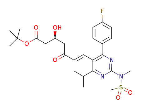 tertiary butyl 7-[4-(4-fluorophenyl)-6-isopropyl-2-(N-methyl-N-methylsulfonylamino)pyrimidin-5-yl]-(3R)-3-hydroxy-5-oxo-(E)-6-heptenoate