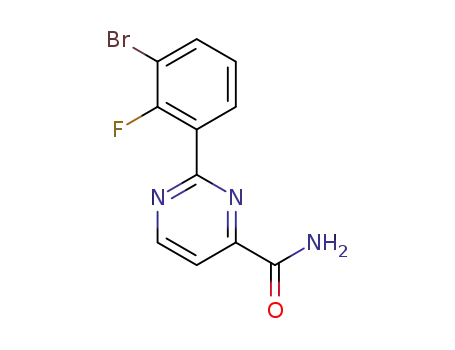 2-(3-bromo-2-fluorophenyl)pyrimidine-4-carboxamide