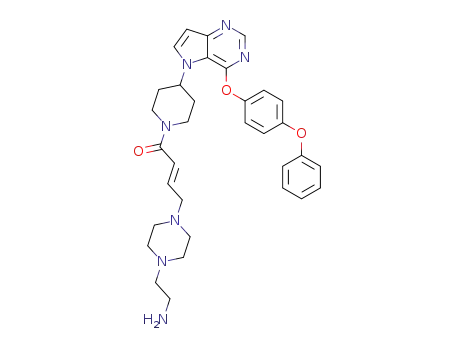 (E)-4-(4-(2-aminoethyl)piperazin-1-yl)-1-(4-(4-(4-phenoxyphenoxy)-5H-pyrrolo[3,2-d]pyrimidin-5-yl)piperidin-1-yl)but-2-en-1-one