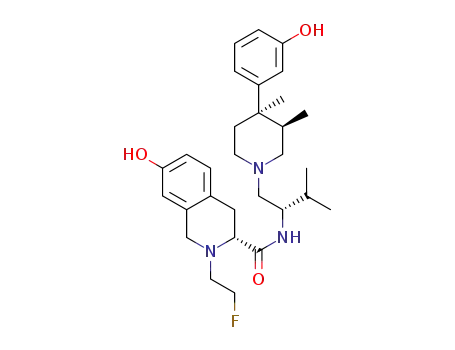 (R)-2-(2-fluoroethyl)-7-hydroxy-N-((S)-1-((3R,4R)-4-(3-hydroxyphenyl)-3,4-dimethylpiperidin-1-yl)-3-methylbutan-2-yl)-1,2,3,4-tetrahydroisoquinoline-3-carboxamide