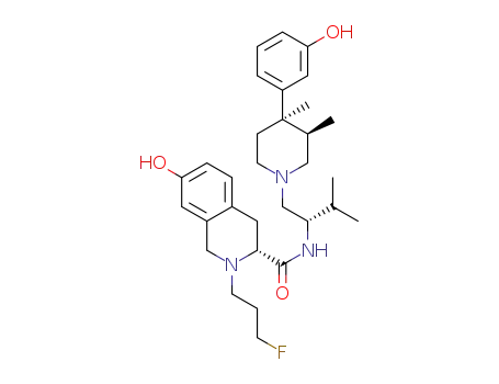 (3R)-2-(3-fluoropropyl)-1,2,3,4-tetrahydro-7-hydroxy-N-((S)-1-((3R,4R)-4-(3-hydroxyphenyl)-3,4-dimethylpiperidin-1-yl)-3-methylbutan-2-yl)isoquinoline-3-carboxamide