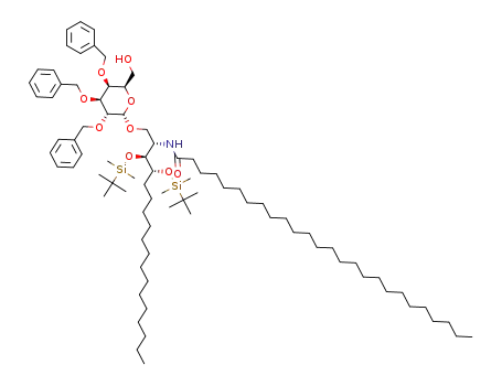 (2S,3S,4R)-3,4-bis-tert-butyldimethylsilyloxy-2-hexacosanoylamino-1-(2,3,4-tri-O-benzyl-6-hydroxy-α-D-galactopyranosyl)octadecane
