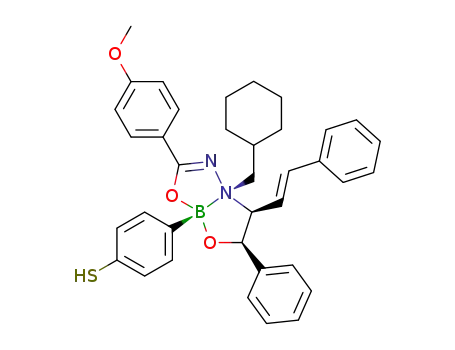 4-((7S,8R,Z)-6-(cyclohexylmethyl)-4-(4-methoxyphenyl)-8-phenyl-7-((E)-styryl)-7,8-dihydro-6H-1,3,5,6,2-dioxadiazaborocin-2-yl)benzenethiol