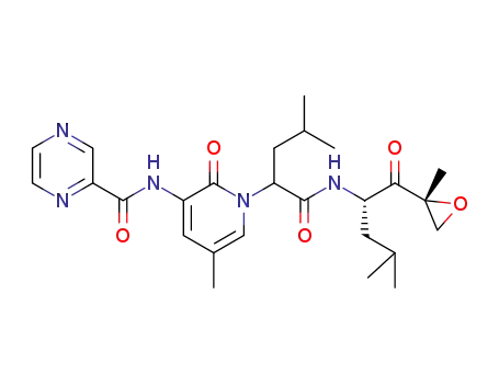 N-[5-methyl-1-(4-methyl-1-{(S)-4-methyl-1-[(R)-2-methyloxiran-2-yl]-1-oxopentan-2-ylamino}-1-oxopentan-2-yl)-2-oxo-1,2-dihydropyridin-3-yl]pyrazine-2-carboxamide