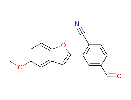 4-formyl-2-(5-methoxy-1-benzofuran-2-yl)benzonitrile