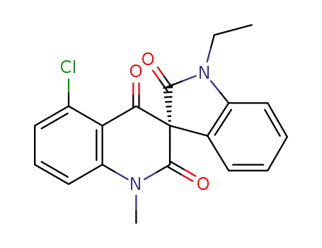1H,3H-spiro[5-chloro-1-methylquinoline-2,4-dione-3,3'-[1]ethylindolin-[2]-one]