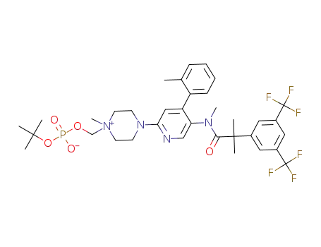 4-(5-{2-[3,5-bis(trifluoromethyl)phenyl]-N,2-dimethylpropanamido}-4-(o-tolyl)pyridin-2-yl)-1-methyl-1-{[(tert-butoxy)phosphoryl]oxymethyl}piperazin-1-ium