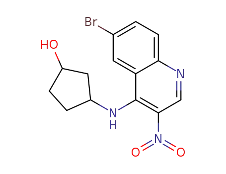 3-(6-bromo-3-nitroquinolin-4-yl)aminocyclopentanol