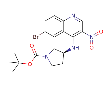 tert-butyl (S)-3-((6-bromo-3-nitroquinolin-4-yl)amino)pyrrolidine-1-carboxylate