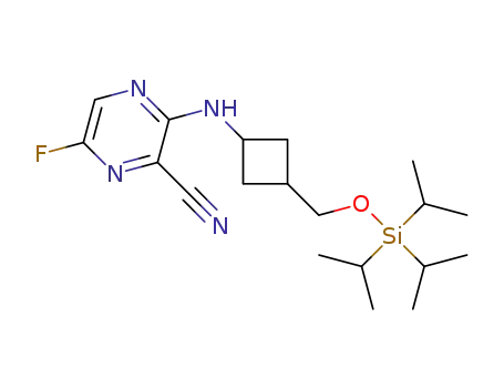 6-fluoro-3-((3-(((triisopropylsilyl)oxy)methyl)cyclobutyl)amino)pyrazine-2-carbonitrile