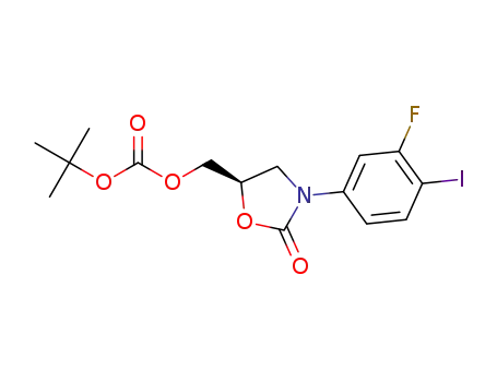 tert-butyl [(5R)-3-(3-fluoro-4-iodophenyl)-2-oxo-1,3-oxazolidin-5-yl]methyl carbonate