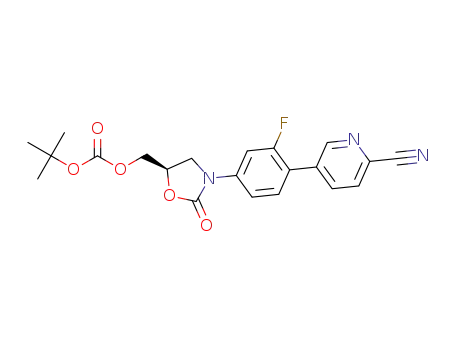 tert-butyl {(5R)-3-[4-(6-cyanopyridin-3-yl)-3-fluorophenyl]-2-oxo-1,3-oxazolidin-5-yl}methyl carbonate