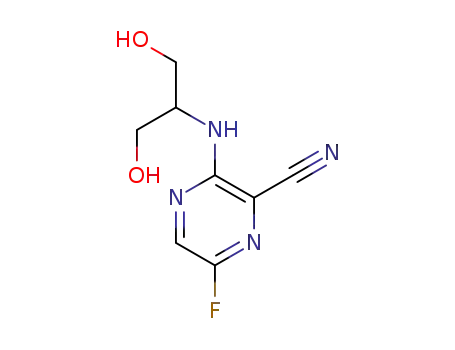 3-((1,3-dihydroxypropan-2-yl)amino)-6-fluoropyrazine-2-carbonitrile