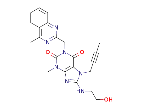 7-(but-2-yn-1-yl)-8-((2-hydroxyethyl)amino)-3-methyl-1-((4-methylquinazolin-2-yl)methyl)-1H-purine-2,6(3H,7H)-dione