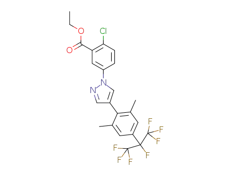 ethyl 2-chloro-5-[4-[2,6-dimethyl-4-[1,2,2,2-tetrafluoro-1-(trifluoromethyl)ethyl]phenyl]pyrazol-1-yl]benzoate