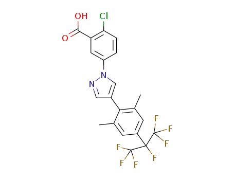 2-chloro-5-[4-[2,6-dimethyl-4-[1,2,2,2-tetrafluoro-1-(trifluoromethyl)ethyl]phenyl]pyrazol-1-yl]benzoic acid