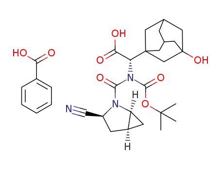 (1S,3S,5S)-2-[(2S)-2-amino-2-(3-hydroxytricyclo[3.3.1.13,7]dec-1-yl)-1-oxoethyl]-2-azabicyclo[3.1.0]hexane-3-carbonitrile benzoate