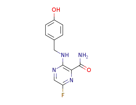 6-fluoro-3-((4-hydroxybenzyl)amino)pyrazine-2-carboxamide