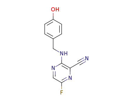 6-fluoro-3-((4-hydroxybenzyl)amino)pyrazine-2-carbonitrile