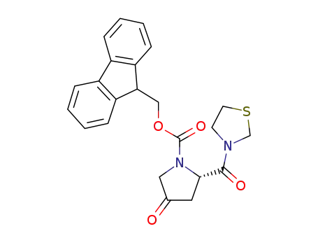 9H-fluoren-9-ylmethyl (2S)-4-oxo-2-(1,3-thiazolidin-3-ylcarbonyl)pyrrolidine-1-carboxylate