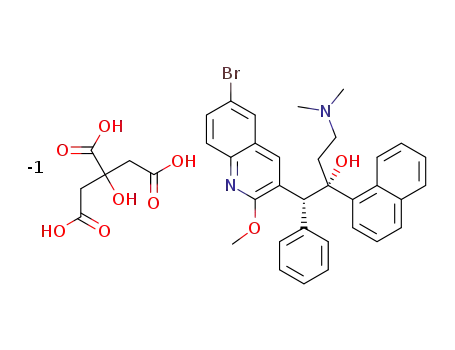 (1R,2S)-1-(6-bromo-2-methoxy-3-quinolyl)-4-dimethylamino-2-(1-naphthyl)-1-phenylbutan-2-ol citrate