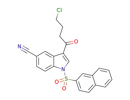 3-(4-chlorobutyryl)-1-(naphthalen-2-yl-sulfonyl)-1H-indole-5-carbonitrile