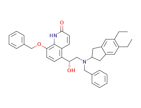 5-[(1R)-2-[N-benzyl-(5,6-diethyl-2,3-dihydro-1H-inden-2-yl)amino]-1-hydroxyethyl]-8-(benzyloxy)-2(1H)-quinolone