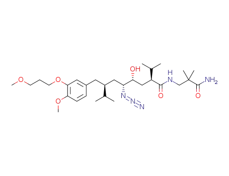(2S,4R,5R,7S)-N-(3-amino-2,2-dimethyl-3-oxopropyl)-5-azido-4-hydroxy-2-isopropyl-7-(4-methoxy-3-(3-methoxypropoxy)benzyl)-8-methylnonanamide