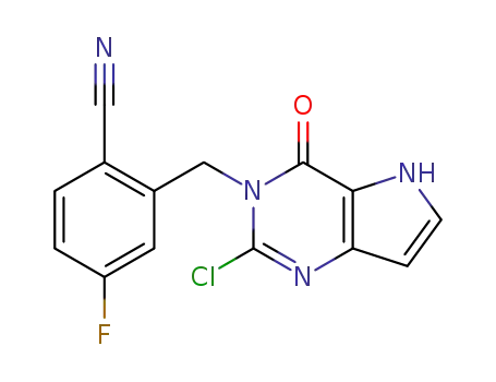 2-((2-chloro-4-oxo-4,5-dihydro-3H-pyrrolo[3,2-d]pyrimidin-3-yl)methyl)-4-fluorobenzonitrile