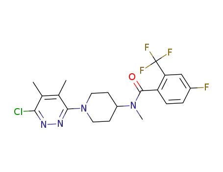N-(1-(6-chloro-4,5-dimethyl-3-pyridazinyl)-4-piperidinyl)-4-fluoro-N-methyl-2-(trifluoromethyl)benzamide