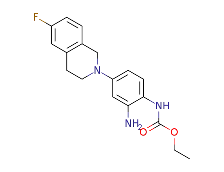 ethyl (2-amino-4-(6-fluoro-3,4-dihydroisoquinolin-2(1H)-yl)phenyl)carbamate