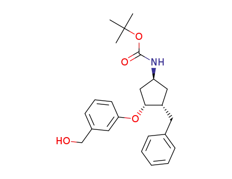 tert-butyl ((1S,3S,4R)-3-benzyl-4-(3-(hydroxymethyl)phenoxy)cyclopentyl)carbamate
