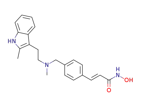(E)-N-hydroxy-3-(4-((methyl(2-(2-methyl-1H-indol-3-yl)ethyl)amino)methyl)phenyl)acrylamide