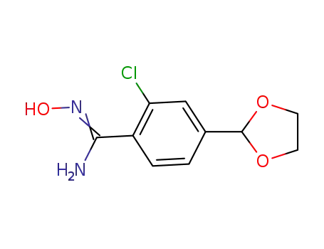 2-chloro-4-(1,3-dioxolan-2-yl)-N′-hydroxybenzimidamide